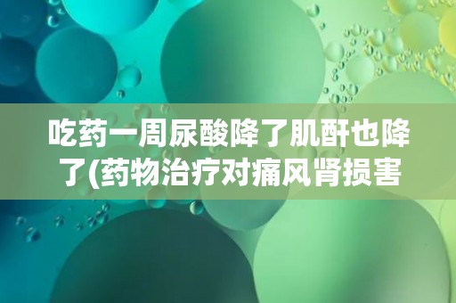 吃药一周尿酸降了肌酐也降了(药物治疗对痛风肾损害的治疗效果分析)