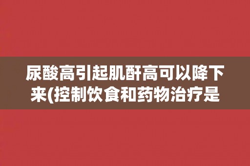 尿酸高引起肌酐高可以降下来(控制饮食和药物治疗是关键)
