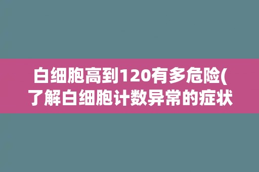 白细胞高到120有多危险(了解白细胞计数异常的症状与风险)
