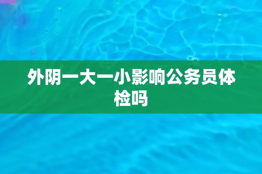 外阴一大一小影响公务员体检吗