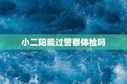 小二阳能过警察体检吗