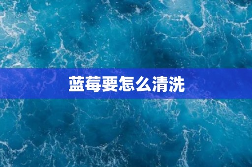 蓝莓要怎么清洗