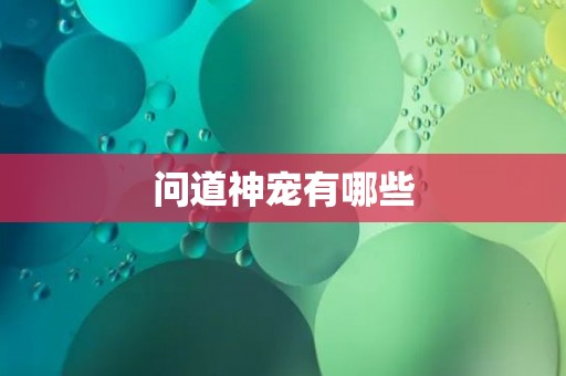 问道神宠有哪些