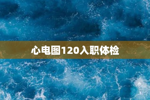 心电图120入职体检