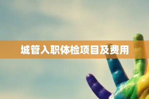 城管入职体检项目及费用