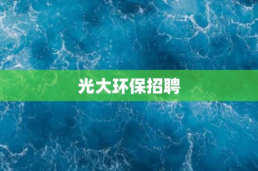 光大环保招聘