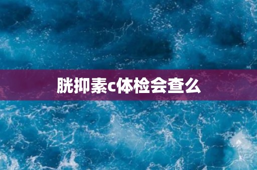 胱抑素c体检会查么