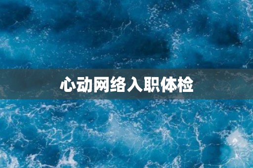心动网络入职体检