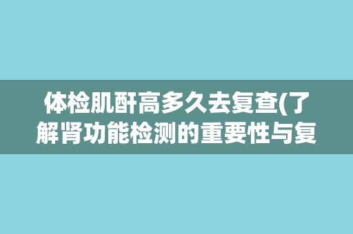 体检肌酐高多久去复查(了解肾功能检测的重要性与复查周期建议)