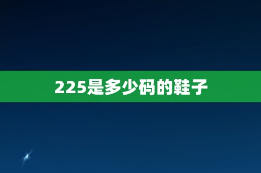 225是多少码的鞋子
