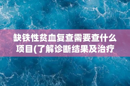 缺铁性贫血复查需要查什么项目(了解诊断结果及治疗效果)