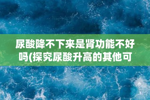 尿酸降不下来是肾功能不好吗(探究尿酸升高的其他可能原因)