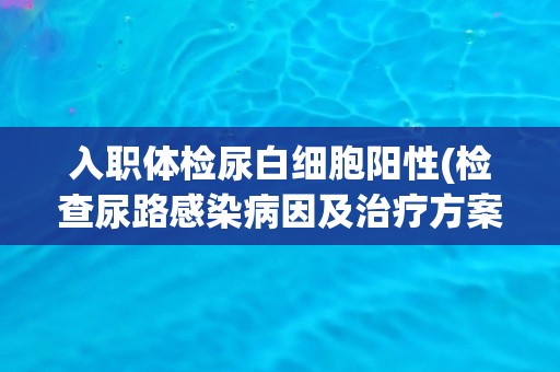 入职体检尿白细胞阳性(检查尿路感染病因及治疗方案建议)