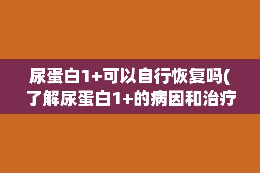 尿蛋白1+可以自行恢复吗(了解尿蛋白1+的病因和治疗方法)